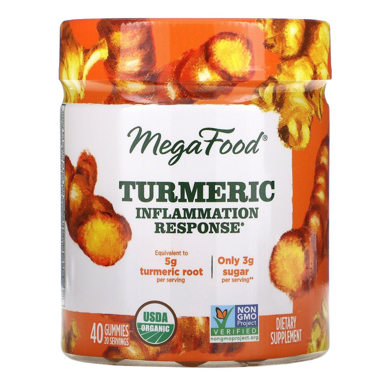 MegaFood, Turmeric, Inflammation Response, 40 Gummies