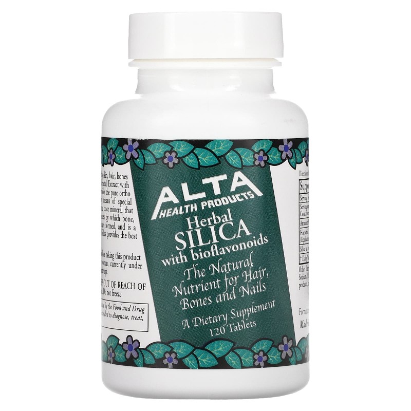 Alta Health, Растительный органический кремний с биофлавоноидами, 120 таблеток