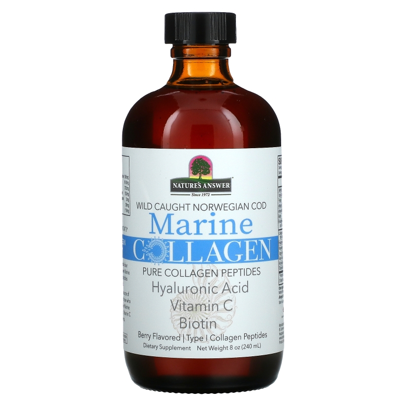 Nature's Answer, Marine Collagen, Wild Caught Norwegian Cod, Berry Flavored, 8 oz (240 ml)