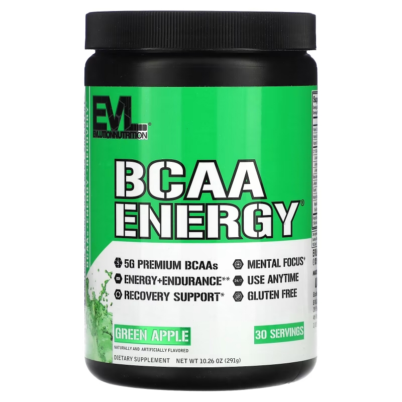 EVLution Nutrition, BCAA Energy, Green Apple, 10.26 oz (291 g)