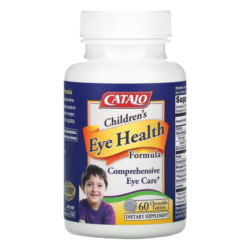 Catalo Naturals, Children's Eye Health Formula, Blueberry, 60 Chewable Tablets