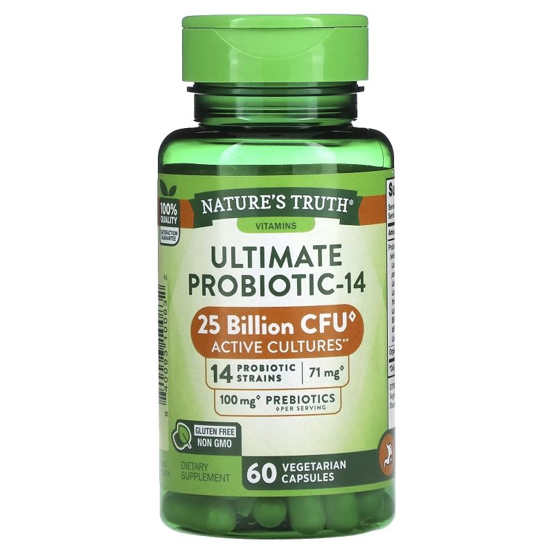 Nature's Truth, Ultimate Probiotic-14, 25 Billion, 60 Vegetarian Capsules