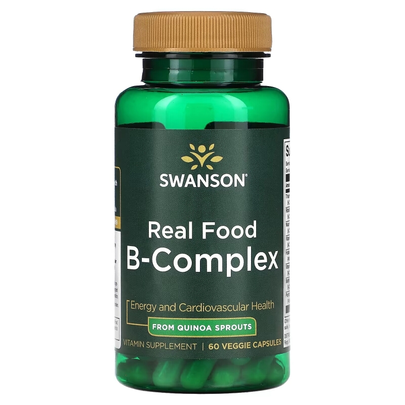 Swanson, Real Food B-Complex, 60 Veggie Capsules