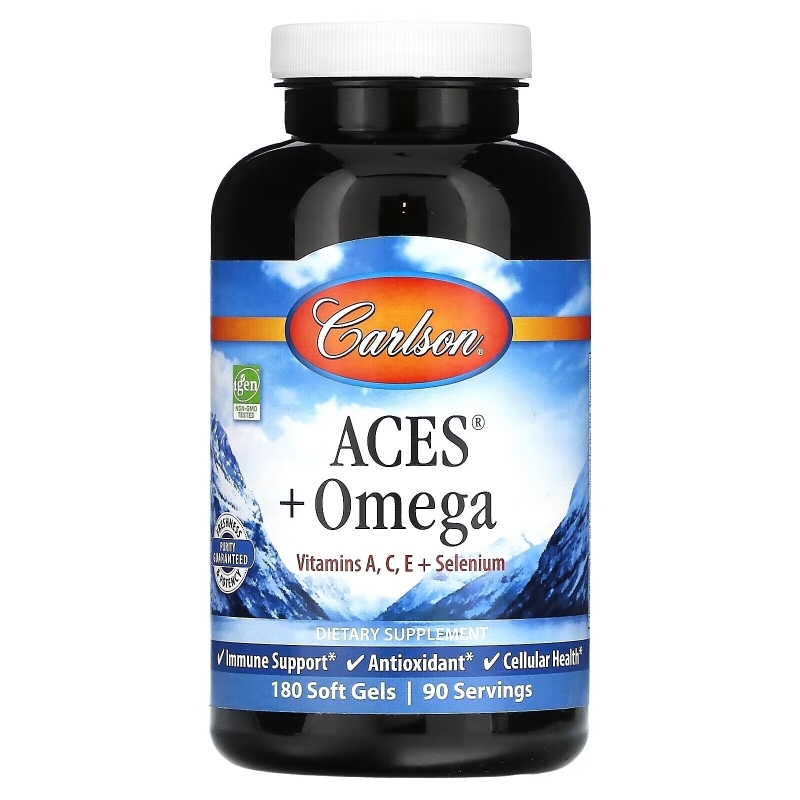 Carlson, ACES + Omega, 180 Softgels